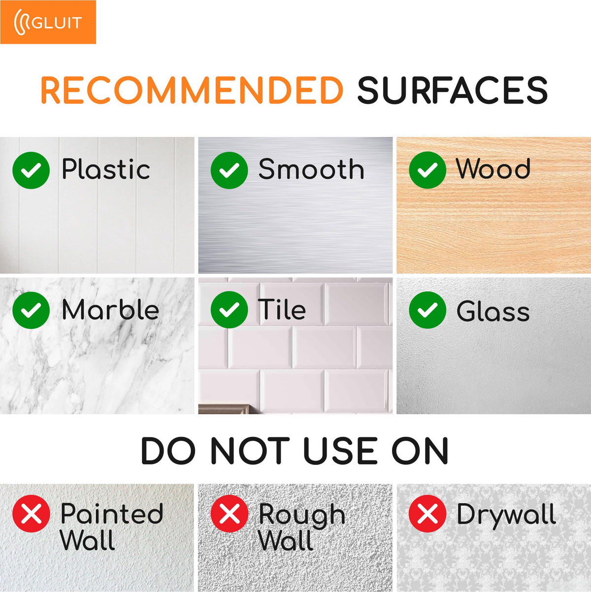 GLUIT waterproof adhesive hook suitable for bathroom or outdoor use