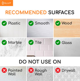 GLUIT waterproof adhesive hook suitable for bathroom or outdoor use