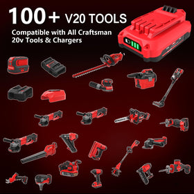 Gluozaiaou 2-pack 3.5Ah battery charger for Craftsman 20V V20 platform
