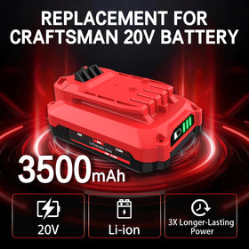 Gluozaiaou cmcb202 3.5Ah battery for Craftsman 20V with reliable power