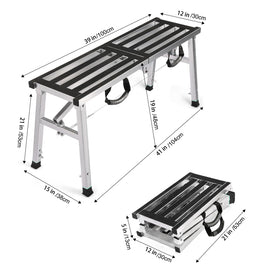 GMGSPT folding work platform anti-slip feet for stable footing on floors