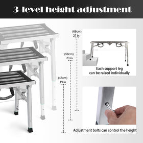 GMGSPT folding work platform anti-slip top for secure footing