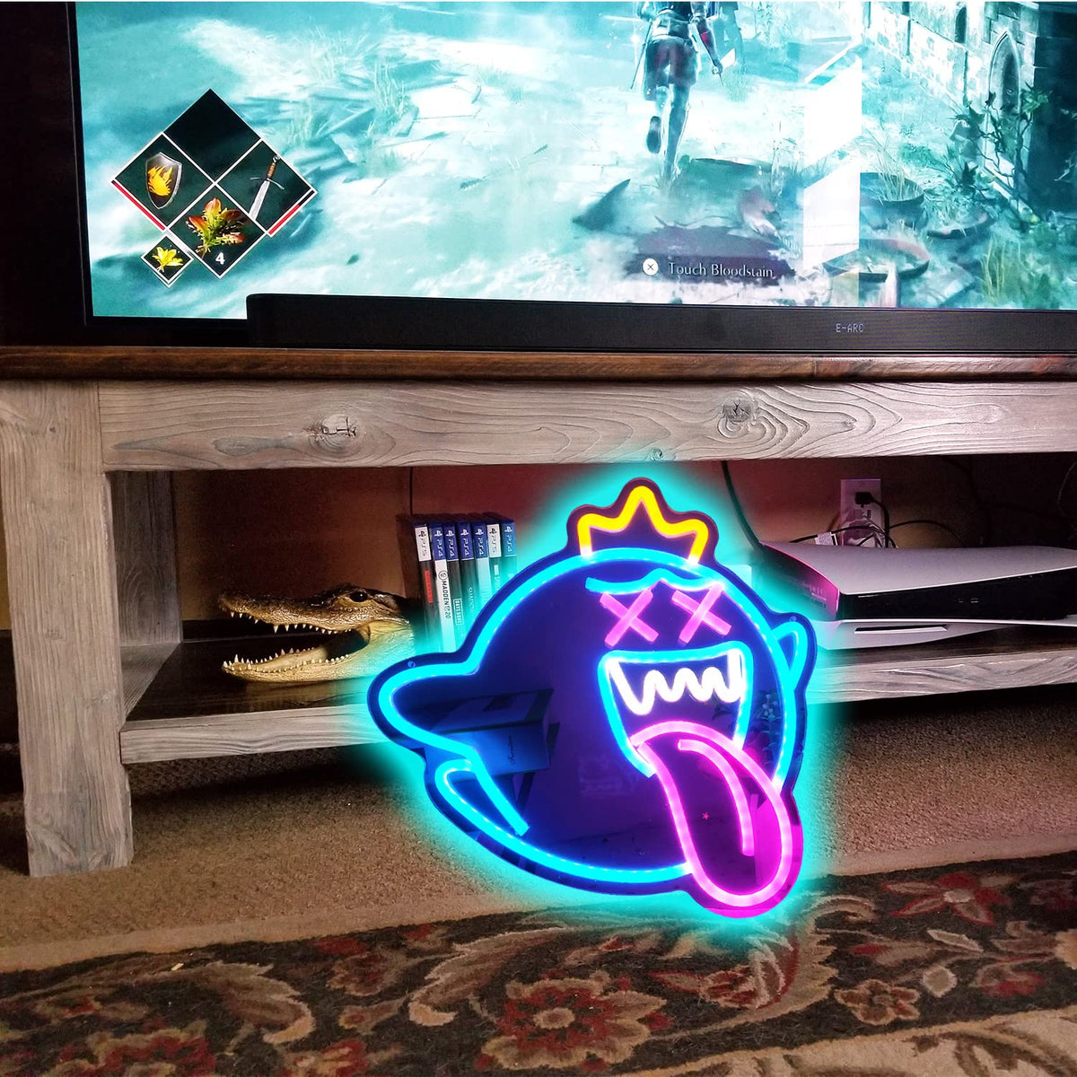 GMMLLG King Boo neon sign USB-powered for versatile placement