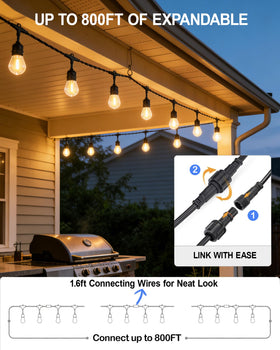 Gmnee 1.6ft bulb spacing creates a seamless glow along the string