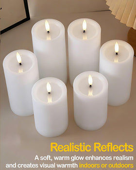 Gmnee 3D flame LED candle adds warm shimmer to outdoor spaces