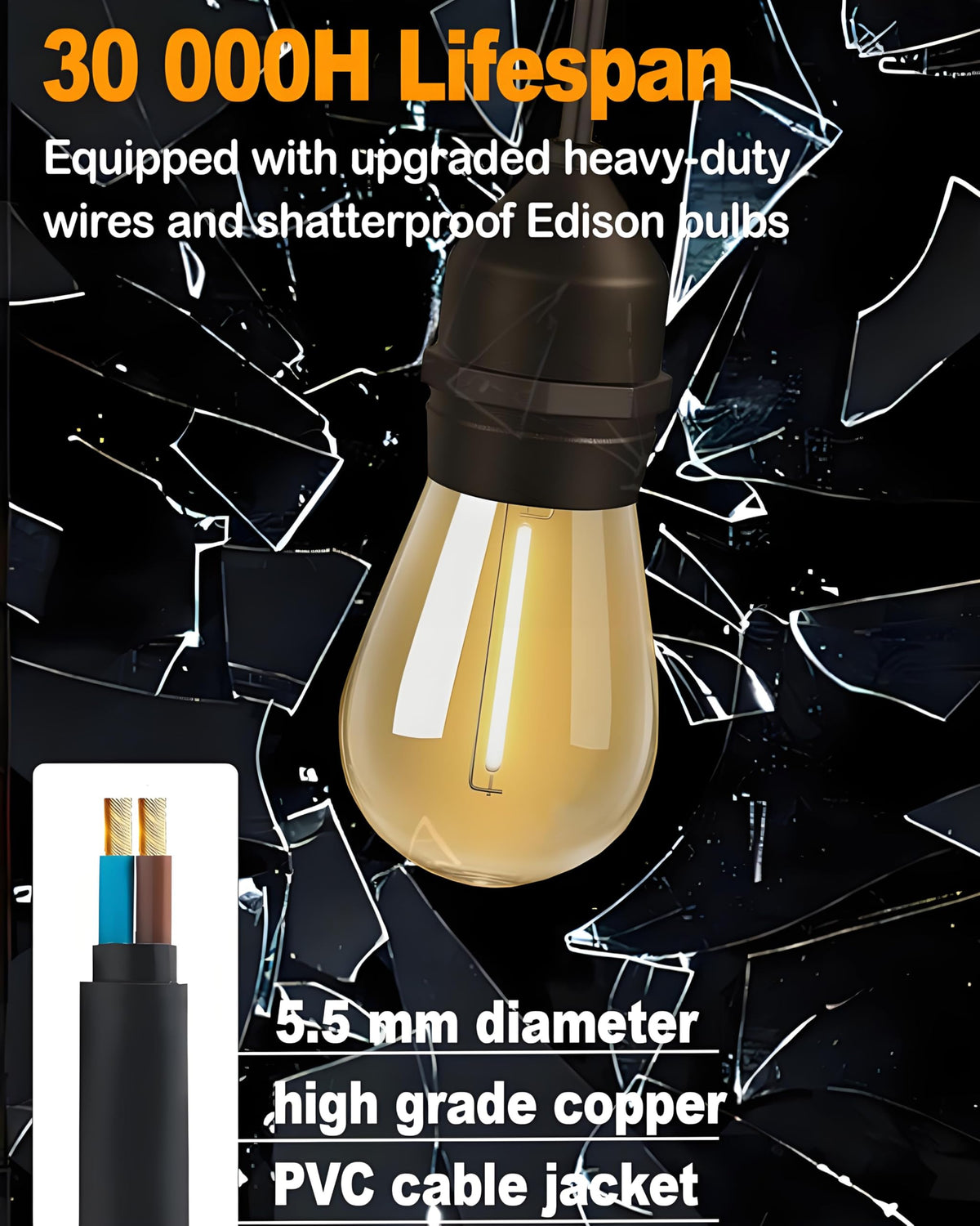 Gmnee plug-in dimmable lighting for mood-controlled outdoor scenes