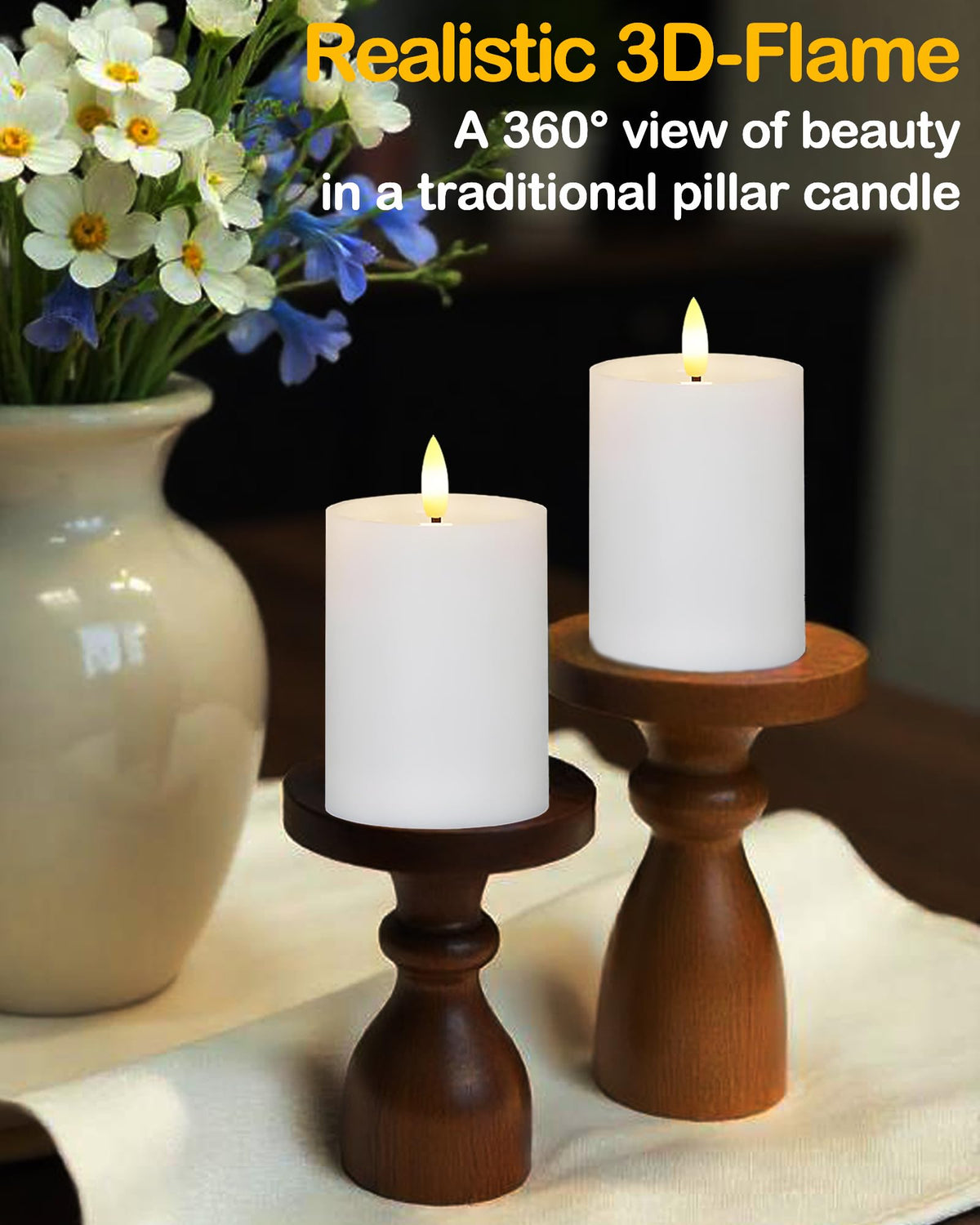Gmnee remote-timer controlled candle ideal for hard-to-reach lanterns