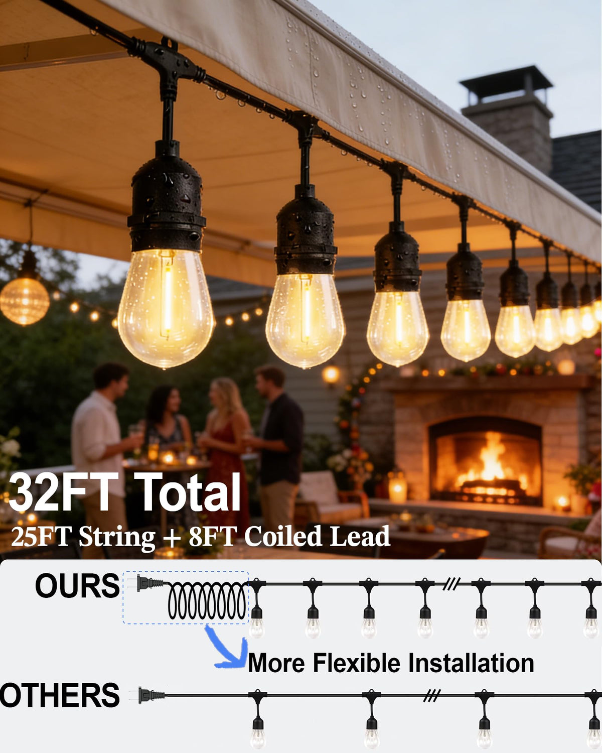 Gmnee S14 LED bulbs with E26 base provide reliable plug-in lighting