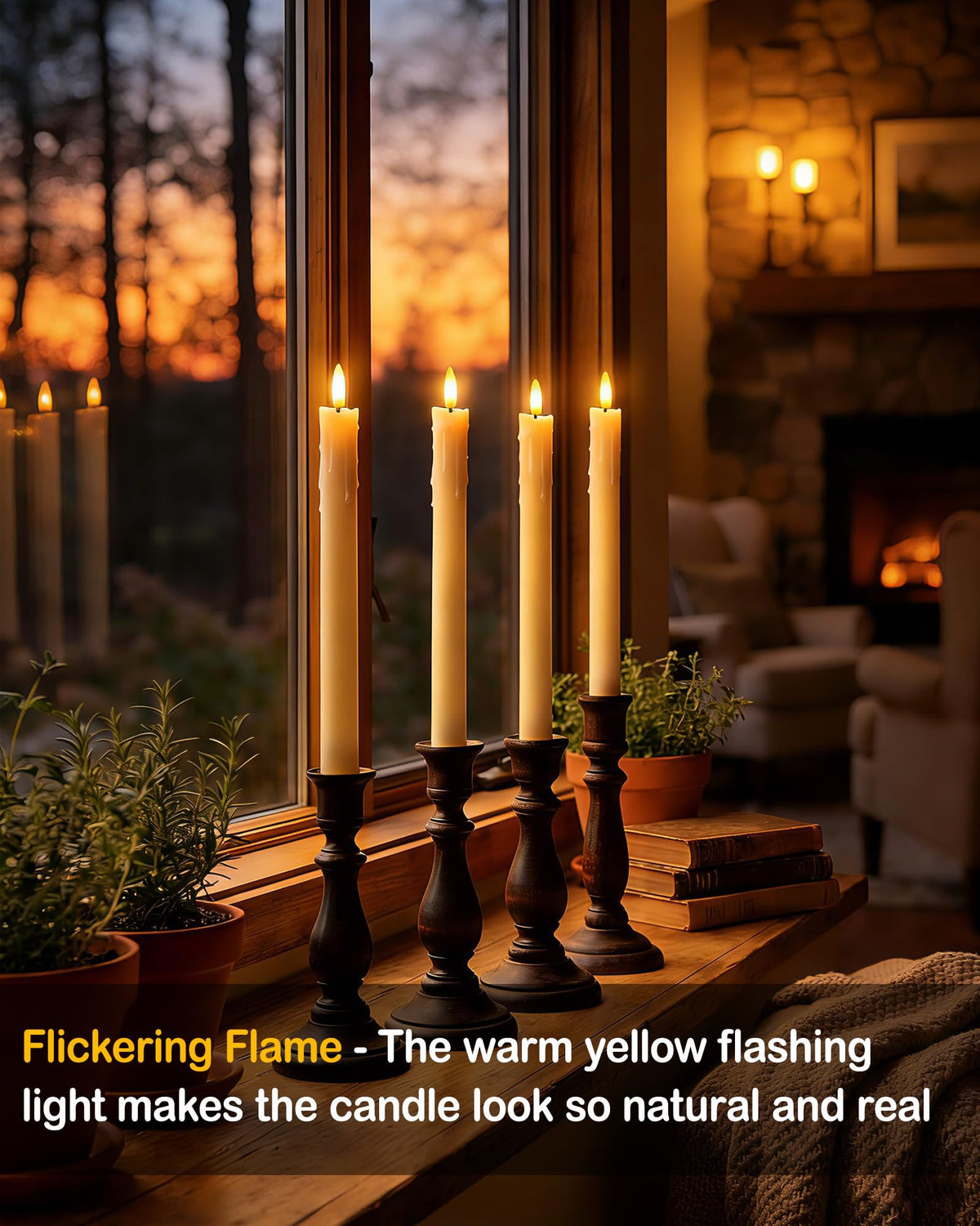 Gmnee wax-coated drip detail enhances candle realism.