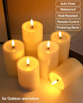 Gmnee weatherproof flameless candle top sealed for rain and snow use