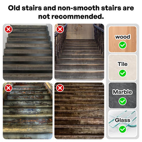 Gmonby stair treads on tile surfaces illustrate universal non-slip protection.