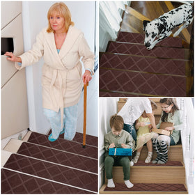 Gmonby stair treads protect families with kids and pets with reliable traction.