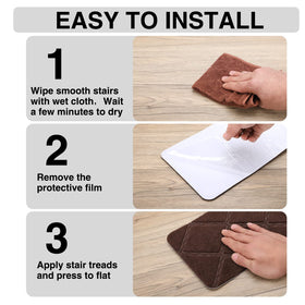 Gmonby stair treads provide soft footing with reduced noise during stairs.