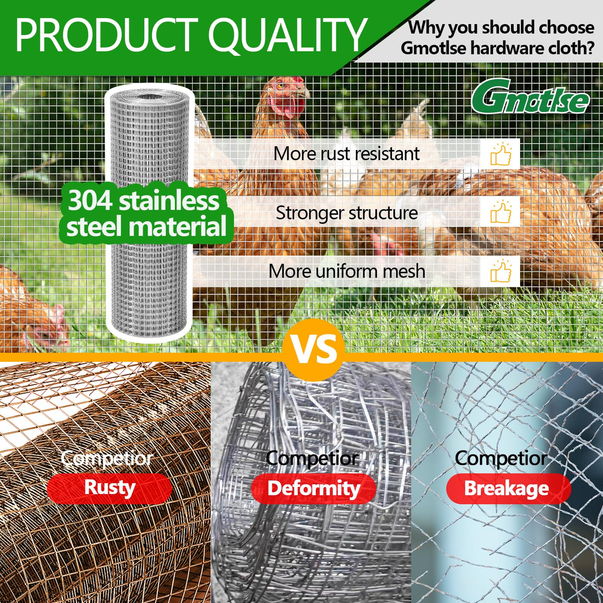 GMOTLSE poultry netting application protects coop and fencing.