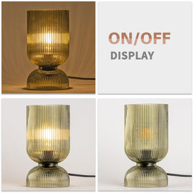 Gmrhndy durable glass base lamp with sturdy construction