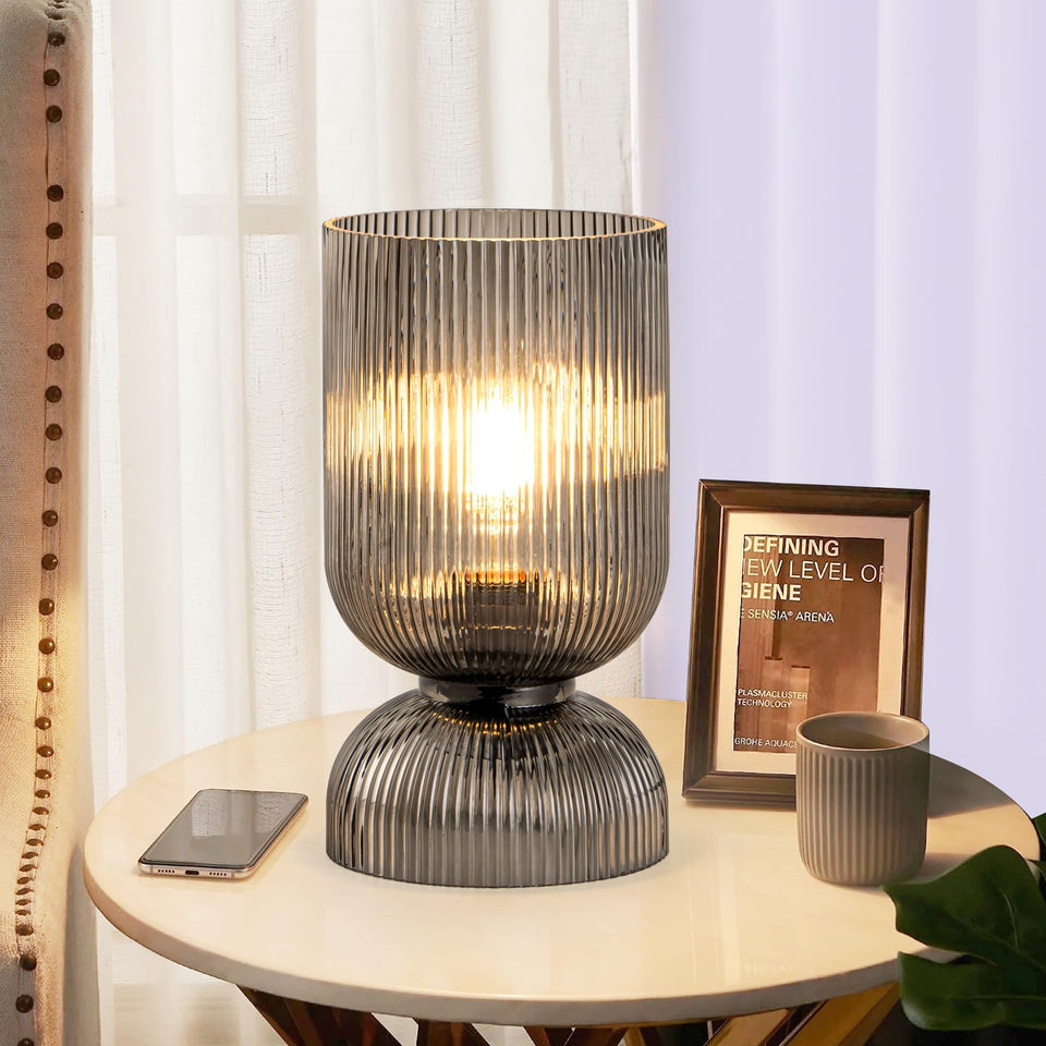 Gmrhndy modern table lamp with smoky gray shade for contemporary interiors.
