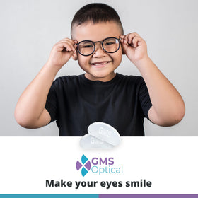 GMS Optical durable silicone pads feature anti-slip backing for glasses