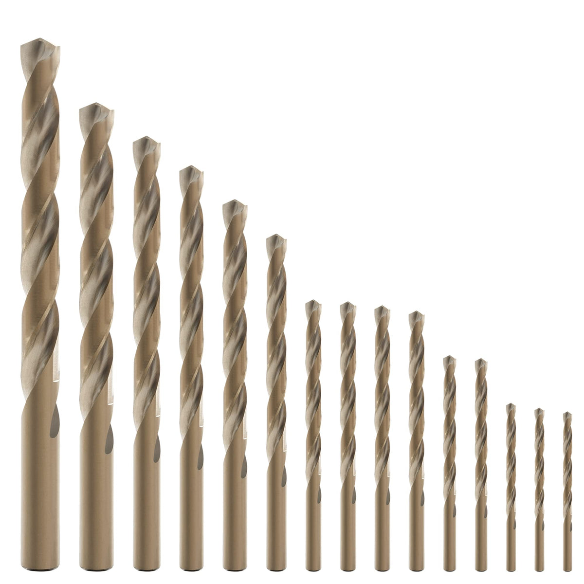 GMTOOLS cobalt drill bits stored in a compact case for easy organization.