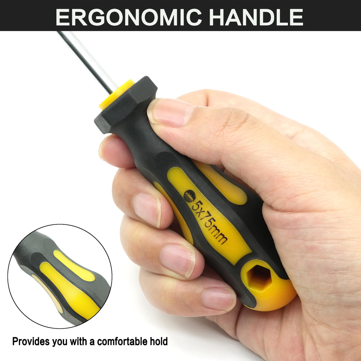 GMTOOLS traditional screwdrivers eight-piece set with ergonomic grip for everyday repairs.