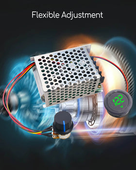 GMURA DC PWM motor controller enables precise speed control.