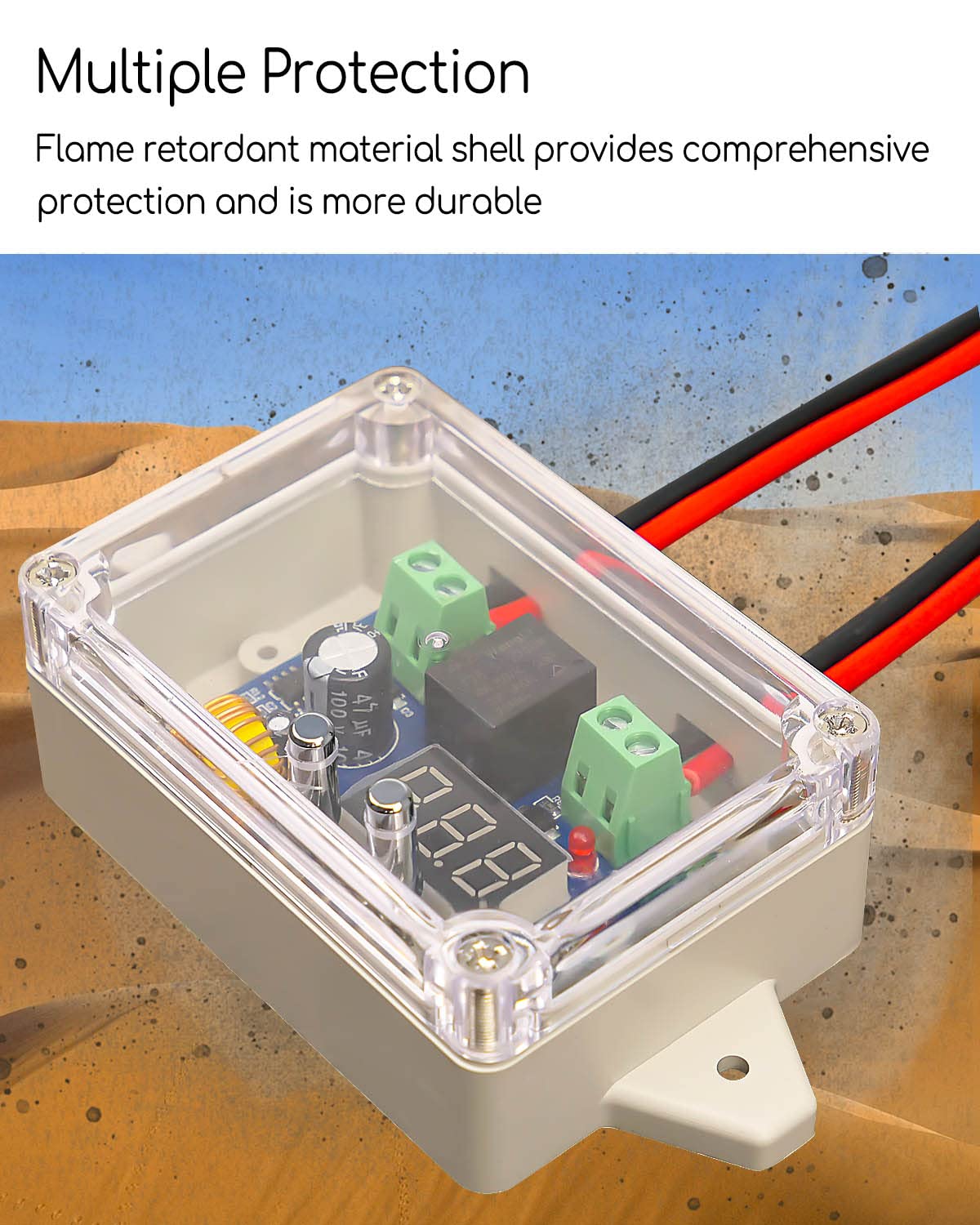 GMURA voltage display shows real-time output voltage for monitoring.