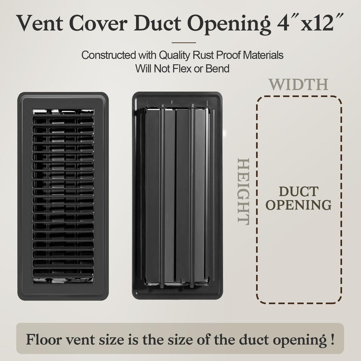 GMurnai floor register shows easy installation over duct openings.