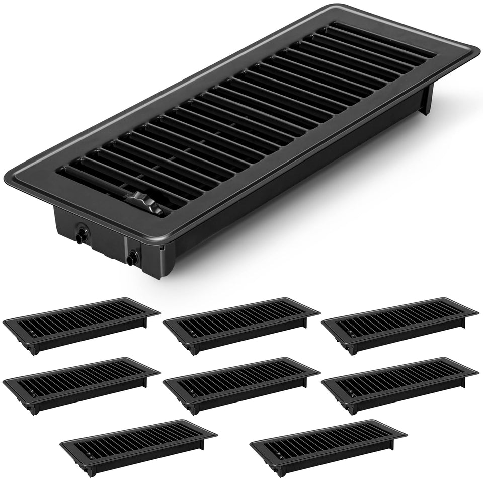 GMurnai black 4x12 floor vent cover for seamless room integration.