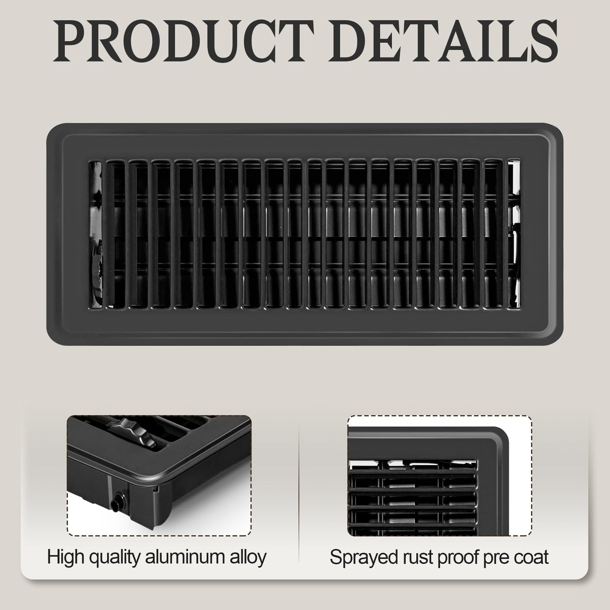 GMurnai vent cover complements home décor across rooms.
