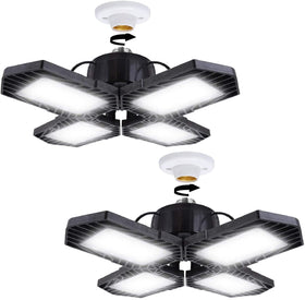 GMximo 2-pack LED garage lights ready for bright, even illumination in workshops and garages