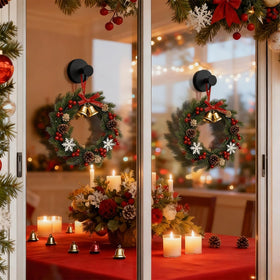 GMYOO front-door wreath-hanger adds decor and function