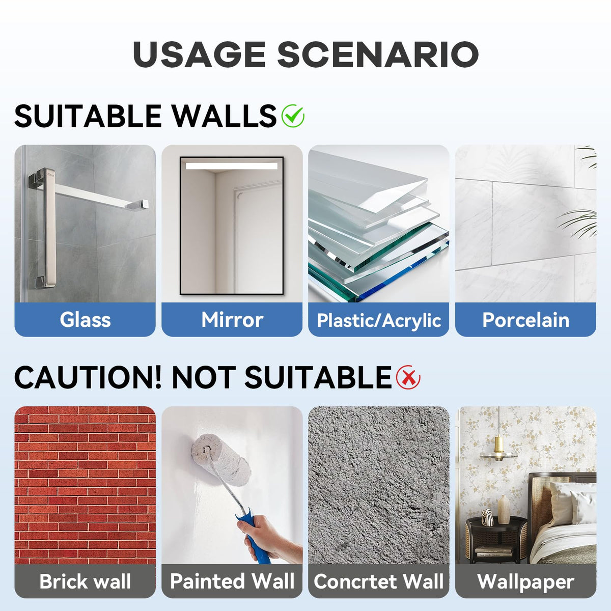 GMYOO stainless-steel hook resists rust in moisture-rich bathrooms