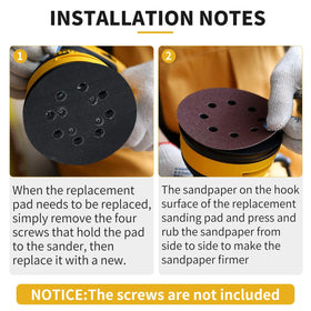 Gnellkoor 4-screw-hole layout ensures quick, secure pad changes.