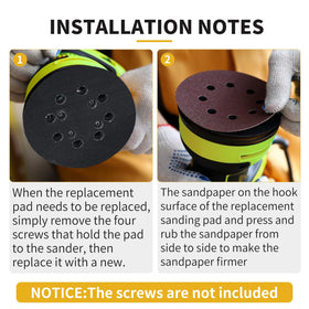Gnellkoor center hole 1-inch close-up for precise alignment with compatible sanders