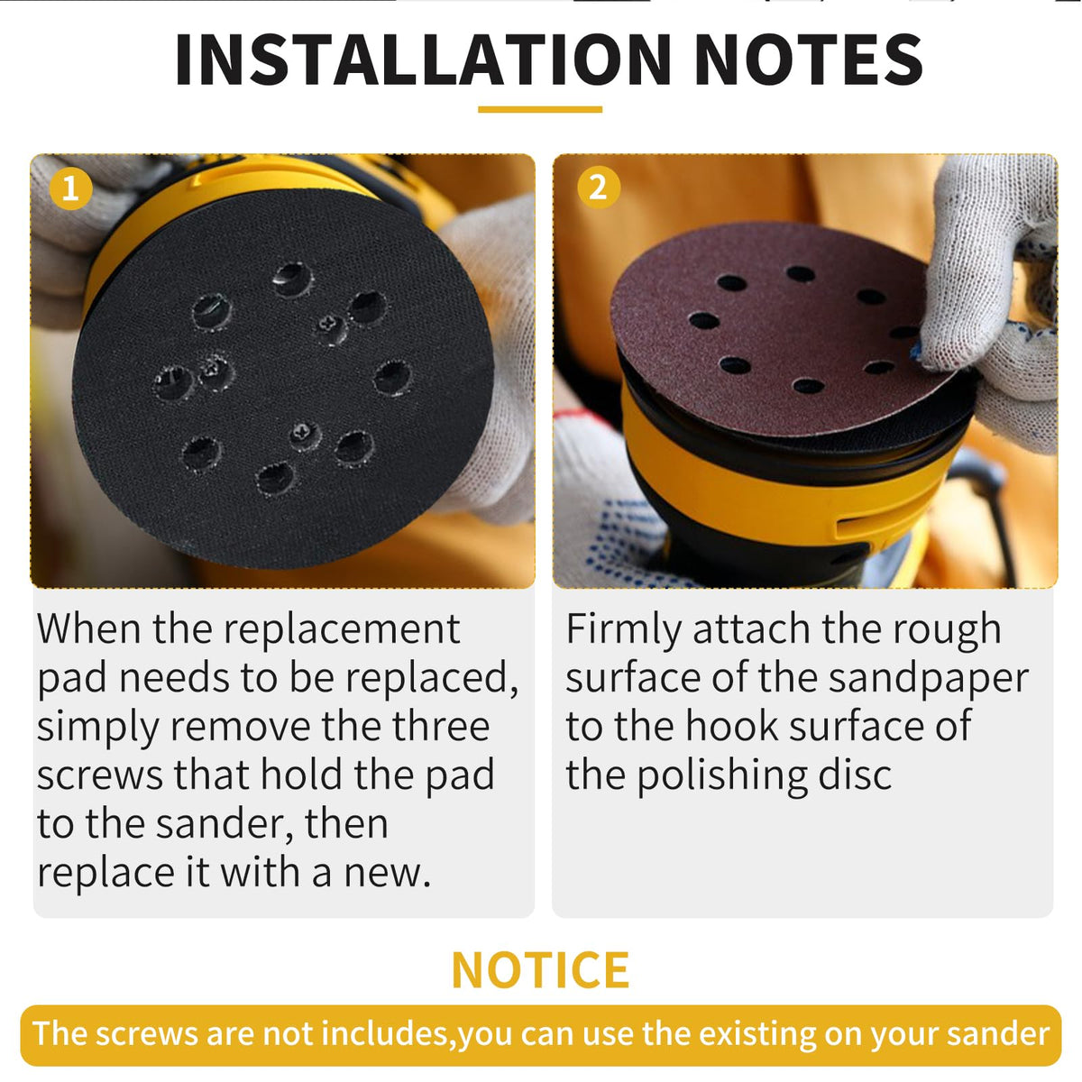 Gnellkoor durable metal backing protects against pad damage and reduces wear.
