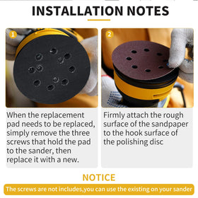Gnellkoor durable metal backing protects against pad damage and reduces wear.