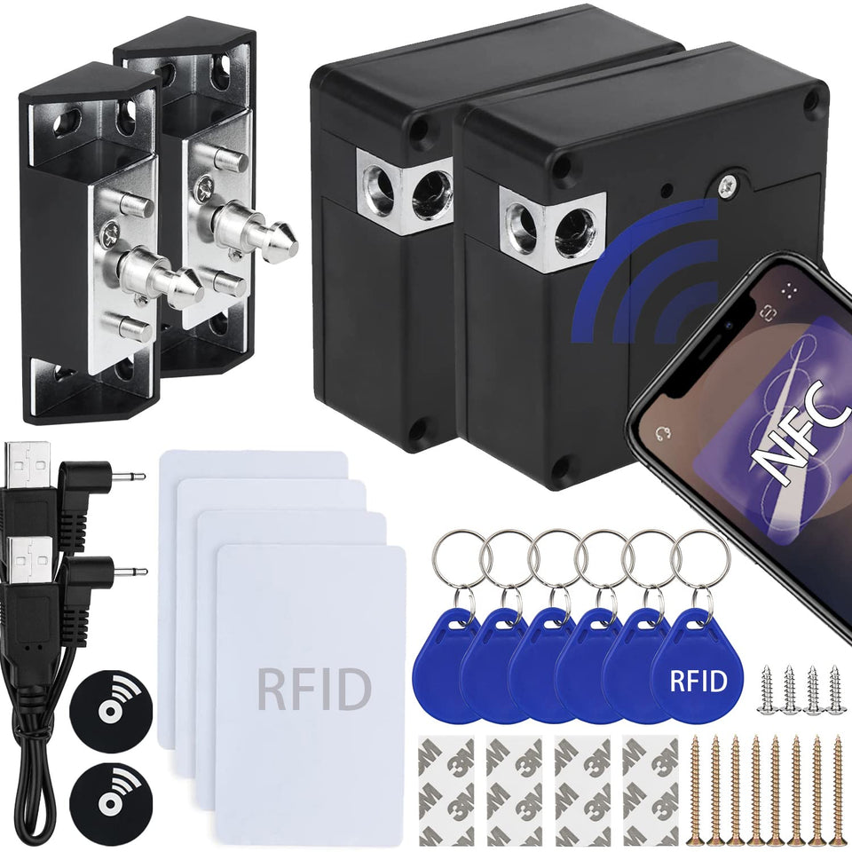 Gnellkoor RFID cabinet lock with hidden body secures cabinets and drawers