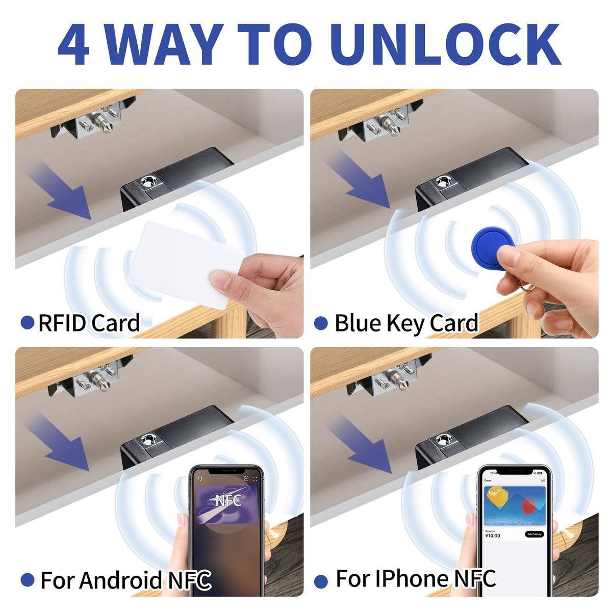 Gnellkoor lock unlocks via phone NFC for quick access