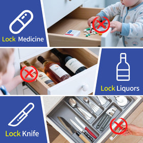 Gnellkoor lock compatible with cabinet doors up to 4.5 cm thick for reliable security