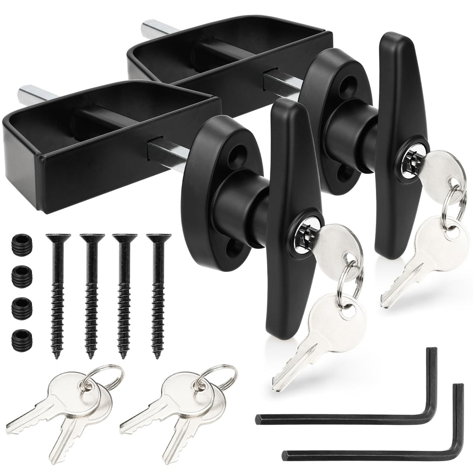 Gnellkoor shed door lock T-handle with 5-1/2 inch stem ensures sturdy outdoor security.