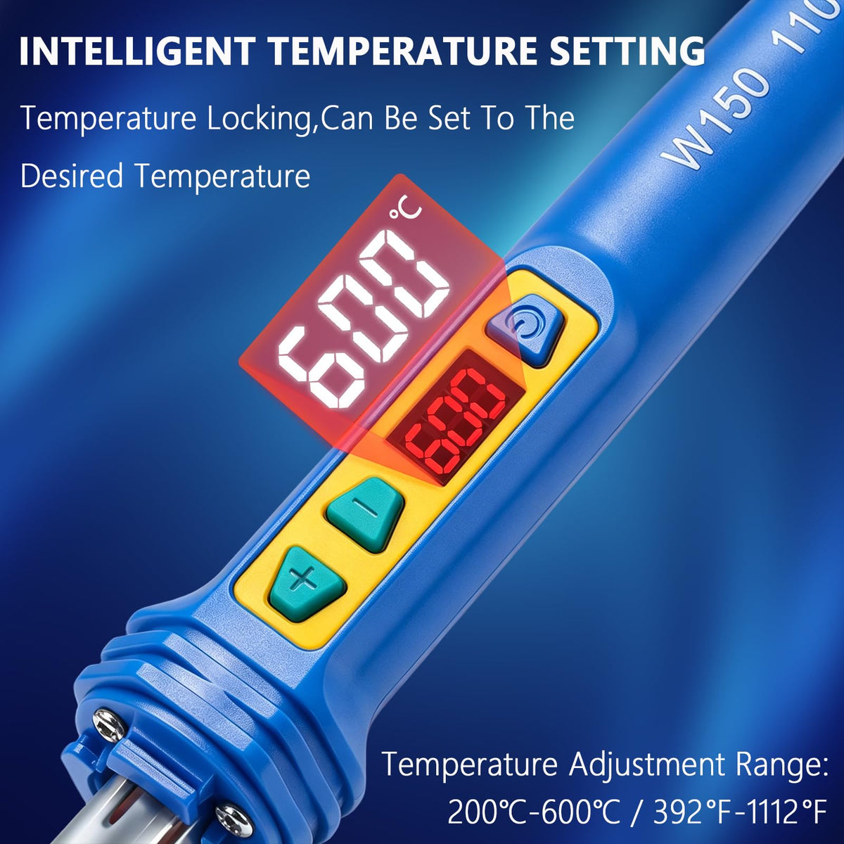 GNI LCD temperature display shows precise settings for consistent welds.