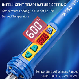 GNI LCD temperature display shows precise settings for consistent welds.