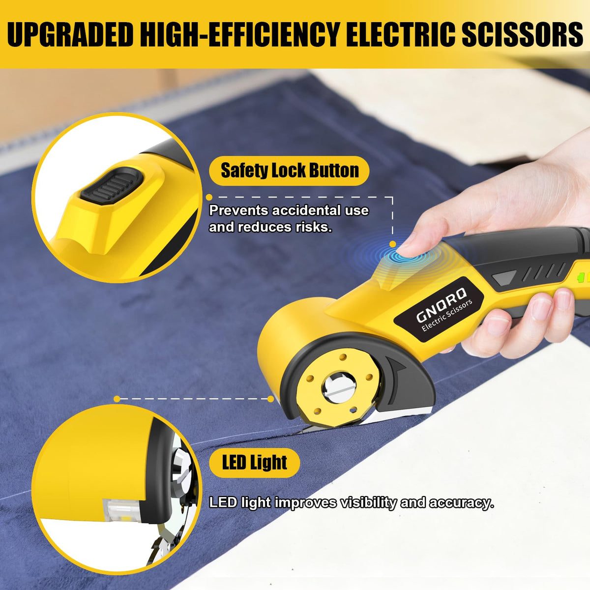 GNQRQ 4V rechargeable box cutter powering fast USB-C charging for on-the-go projects.