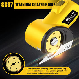GNQRQ safety lock and blade guard reduce accidental cuts during operation.
