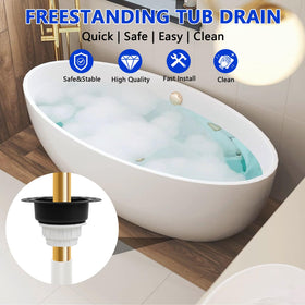 GNRZZT tub drain kit PVC adapter connection for easy waste system fit.