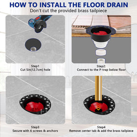 GNRZZT tub drain kit drop-in system stable during tile installation.
