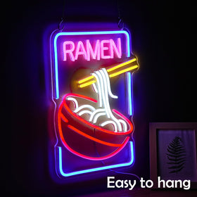 GNVETZLL ramen neon sign USB powered for simple plug-in setup.