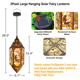 Go2garden easy-care solar lantern for outdoor lighting