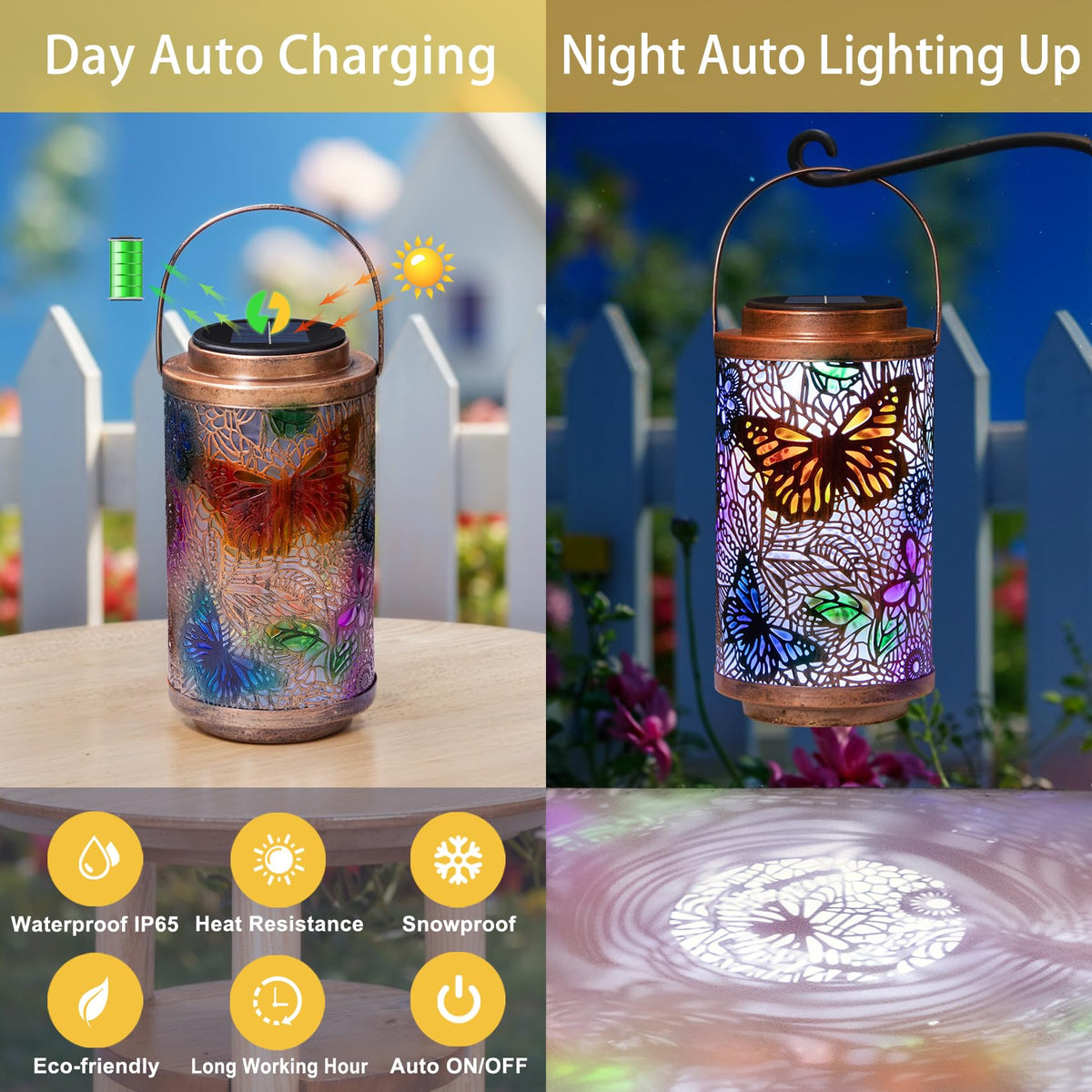 Go2garden outdoor lantern on table for versatile lighting