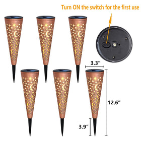 Go2garden six-pack Moon Star stakes offer versatile garden decor options.