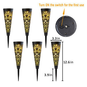 Go2garden six-pack lights fit yards patios and pathways as decorative accents
